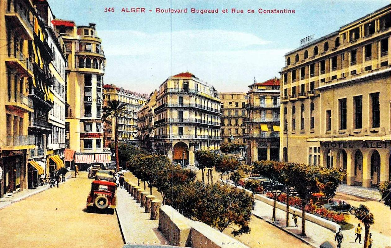 Alger - Boulevard Bugeaud et Rue de Constantine - Hotel Aletti.jpg